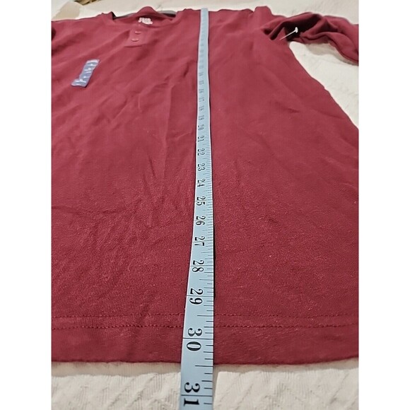 Izod Long Sleeve shirt XL color Burgundy Relaxed Classic.  New - Picture 3 of 7